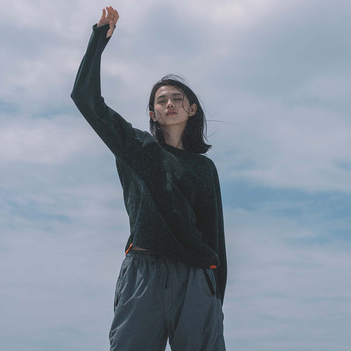 GRID FLEECE CREW NECK<span>グリッド フリース クルー ネック［ユニセックス］</span>