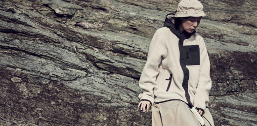 Merrell Japan Capsule FALL WINTER 2021 SHERPA FLEECE HOODY W/ SNAP PLACKET